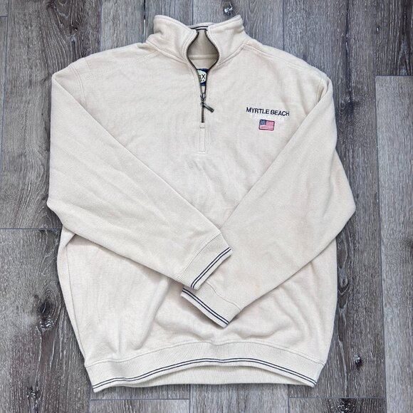 Cream Quarter Zip Sweater - Picture 2 of 2
